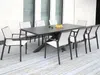 Vente-unique - VALERA Garden dining set Metall SchwarzGrau - B 62,5 cm x H 89 cm x L 57 cm Bild 2