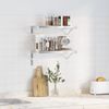 vidaXL Wandregale 2 Stk. 50x23,5 cm Silbern Edelstahl 3214510 Bild 3