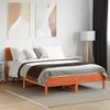 vidaXL Massivholzbett ohne Matratze Wachsbraun 140x200 cm Kiefernholz 3328234 Bild 3