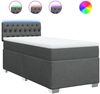 vidaXL Boxspringbett mit Matratze Dunkelgrau 80x200 cm Stoff 3288023 Bild 2