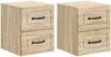 vidaXL Wandmontierter Nachttisch 2 pcs Sonoma-Eiche 34,5 x 33 x 40 cm 899320 Bild 2