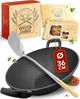 Krustenzauber Wok 30cm Wokpfanne Induktion voreingebrannt mit Wokwender und Wokring Bild 4