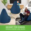 Green Bean® Bean Bag-Sitzsack + Hocker, 2er-Set, waschbar & schmutzabweisend, Polyester / PVC, EPS-Füllung, Dunkelblau Bild 3