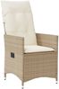 vidaXL 9-tlg. Garten-Bistro-Set mit Kissen Beige Poly Rattan 3277246 Bild 3