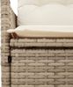 vidaXL 9-tlg. Garten-Bistro-Set mit Kissen Beige Poly Rattan 3277246 Bild 5