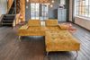 KAWOLA Sofa WIOLO Schlafsofa Daybed mit Hocker velvet cognac 80 x 110 x 240 cm Bild 2