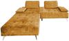 KAWOLA Sofa WIOLO Schlafsofa Daybed mit Hocker velvet cognac 80 x 110 x 240 cm Bild 3