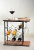 KESPER 27830 Weinregal 9 Flaschen braun/schwarz Holz/Metall Bild 2