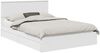 vidaXL Aufbewahrungsbett mit Kopfteil Weiß 140 x 190 cm Holzwerkstoff 3410798 Bild 2