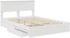 vidaXL Aufbewahrungsbett mit Kopfteil Weiß 140 x 190 cm Holzwerkstoff 3410798 Bild 5