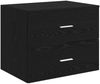 vidaXL Badezimmermöbel-Set 5 pcs Schwarze Eiche Ingenieurholz und Glas 3407008 Bild 5