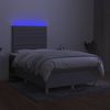 vidaXL Boxspringbett mit Matratze & LED Hellgrau 120x190 cm Stoff 3270253 Bild 4