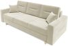 Sofa 3-Sitzer BELMIRA mit Schlaffunktion Creme Bild 2