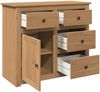 vidaXL Sideboard mit Schubladen PANAMA 93x40x80 cm Massivholz Kiefer 4016384 Bild 5