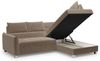 Ecksofa Schlafsofa Sofa MARNO in Stoff Vogue Taupe Ottomane Rechts Bild 2