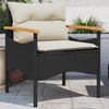 vidaXL 3-tlg. Garten-Sofagarnitur mit Kissen Schwarz Poly Rattan 368404 Bild 4