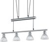 Trio Leuchten 'Levisto' höhenverstellbare LED-Zugpendelleuchte, Metall nickel matt, 4-flammig, 80cm Bild 5