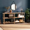 Dmora Bücherregal Bona, Büroregal, Mobiler Buchhalter, Bücherbrett, 150x35 h75 cm, Eiche Bild 2