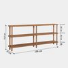 Dmora Bücherregal Bona, Büroregal, Mobiler Buchhalter, Bücherbrett, 150x35 h75 cm, Eiche Bild 3