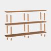 Dmora Bücherregal Bona, Büroregal, Mobiler Buchhalter, Bücherbrett, 150x35 h75 cm, Eiche Bild 4