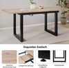 Esstisch 140/180x80x75 cm, ausziehbar, MDF in Eicheoptik mit Metallgestell Bild 5