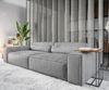 Big-Sofa Sirpio XL 270x130 cm Mikrofaser Grau mit Hocker Bild 5