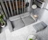 Big-Sofa Sirpio XL 270x130 cm Mikrofaser Grau mit Hocker Bild 4