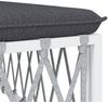 vidaXL 2-tlg. Garten-Lounge-Set mit Kissen Weiß Stahl 3186812 Bild 5
