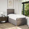 vidaXL Boxspringbett mit Matratze Taupe 100x200 cm Stoff 3293509 Bild 5