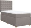 vidaXL Boxspringbett mit Matratze Taupe 100x200 cm Stoff 3293509 Bild 3