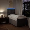 vidaXL Boxspringbett mit Matratze Taupe 100x200 cm Stoff 3293509 Bild 4