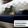 twenty:three® Bettlaken Lyocell Spannbettlaken Midnight Blue, Lyocell, Atmungsaktiv, Ultraweich, 100% TENCEL™ Lyocell, 120x200 Bild 2