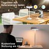 ZMH Solar-Nachttischlampe mit Akku – Kabellose LED-Tischlampe, 3600 mAh wiederaufladbar, Touch – dimmbar, weiße Lampe mit USB-Akku, Solarleuchten für modernes Wohnzimmer, Außenbereich Bild 4