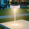 ZMH Solar-Nachttischlampe mit Akku – Kabellose LED-Tischlampe, 3600 mAh wiederaufladbar, Touch – dimmbar, weiße Lampe mit USB-Akku, Solarleuchten für modernes Wohnzimmer, Außenbereich Bild 1