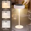 ZMH Solar-Nachttischlampe mit Akku – Kabellose LED-Tischlampe, 3600 mAh wiederaufladbar, Touch – dimmbar, weiße Lampe mit USB-Akku, Solarleuchten für modernes Wohnzimmer, Außenbereich Bild 2