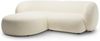 Micadoni Ecksofa Kate 2-Sitzer Links Strukturierter Stoff Hellbeige Melange Bild 2