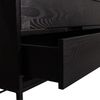 TV-Board Silas aus Kiefernholz, modern skandinavisch, schwarz, 120 cm, mit Schubladen und Tür Bild 5