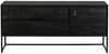 TV-Board Silas aus Kiefernholz, modern skandinavisch, schwarz, 120 cm, mit Schubladen und Tür Bild 2