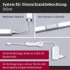 LED Unterschrankleuchte Inline Erweiterungsset 3000K dimmbar 2x6W 550x26mm 2x500lm 24V Weiß matt Bild 3