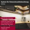 LED Unterschrankleuchte Inline Erweiterungsset 3000K dimmbar 2x6W 550x26mm 2x500lm 24V Weiß matt Bild 2