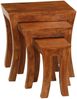 3-tlg. Couchtische-Set, Sofatische Massivholz Akazie 50x35x50 cm Braun Bild 3
