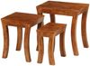 3-tlg. Couchtische-Set, Sofatische Massivholz Akazie 50x35x50 cm Braun Bild 2