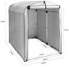 SoBuy KLS11 Fahrradunterstand, PE-Plane, Lackiert, Silber, 172 x 163 x 120 cm Bild 3