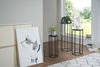 Beistelltisch 3er Set Mango Massivholz Metall Sechseckig Schwarz Wohnzimmer Bild 5