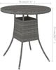 vidaXL Gartentisch Grau 70x70x73 cm Poly Rattan 310469 Bild 5