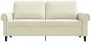 vidaXL 2-Sitzer-Sofa Creme 140 cm Samt 359537 Bild 4