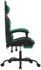 vidaXL Gaming-Stuhl mit Fußstütze Schwarz und Grün Kunstleder 3143857 Bild 4