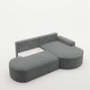 Ecksofa Schlafsofa Sofa VENEDIG Stoff Arena Dunkelgrau Ottomane Rechts Bild 4