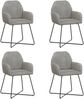 vidaXL Esszimmerstühle 4 pcs Samt (V) Hellgrau 55 x 50 x 84 cm 3428373 Bild 2