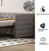 Polsterbett Ausziehbares Schlafsofa90*200 cm Mit Lattenrost, Multifunktionales Bett-G?stebett, Hautfreundlicher Samtstoff, Hellgrau (Matratze nicht enthalten) Bild 5